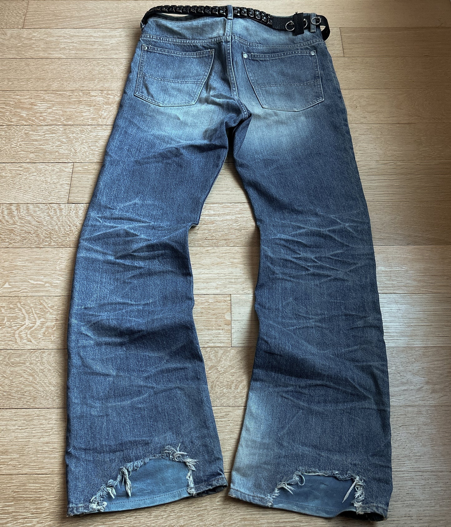 Isamu Katayama Backlash Leather Repair Jeans