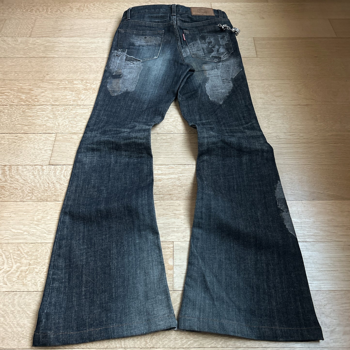 Tornado Mart “Newspaper” Flared Jeans