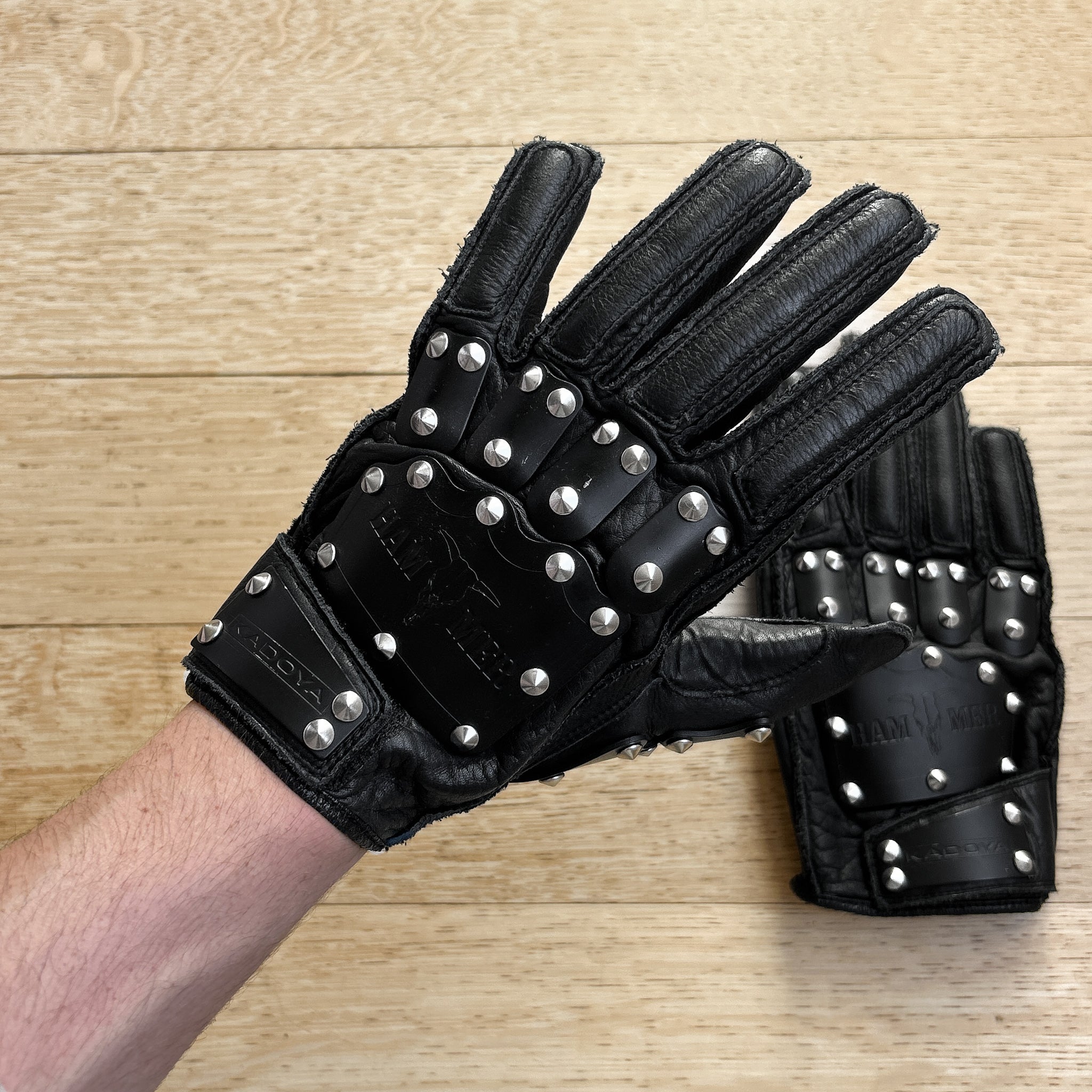 Kadoya Hammer Studded Motorcycle Gloves