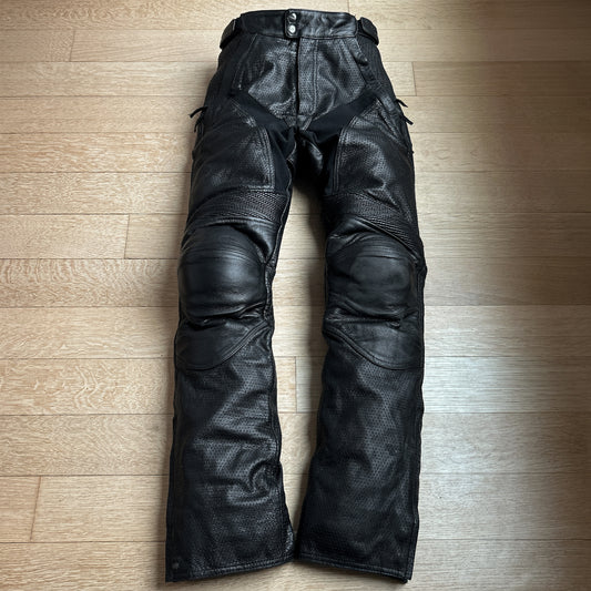 2000s Kadoya Armored Padded Leather Motorcycle Pants