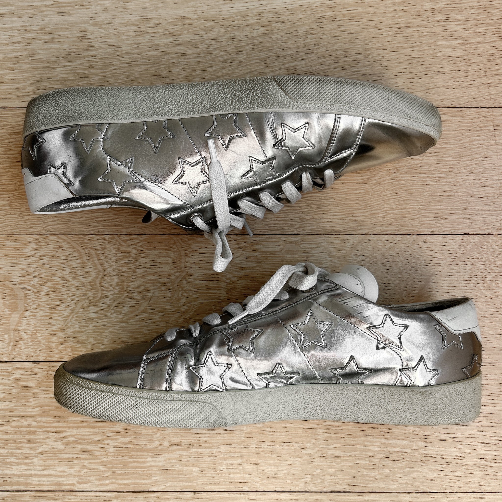 Saint Laurent SL/06 Silver Star Low Tops