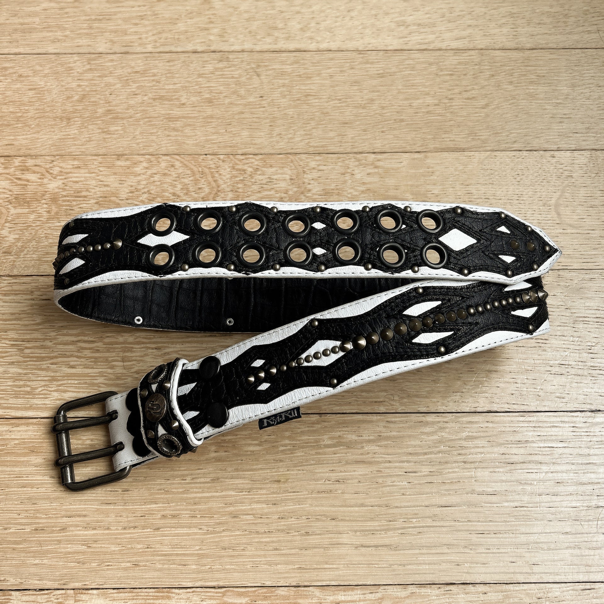 KMRii Studded Snakeskin Belt – goatskn