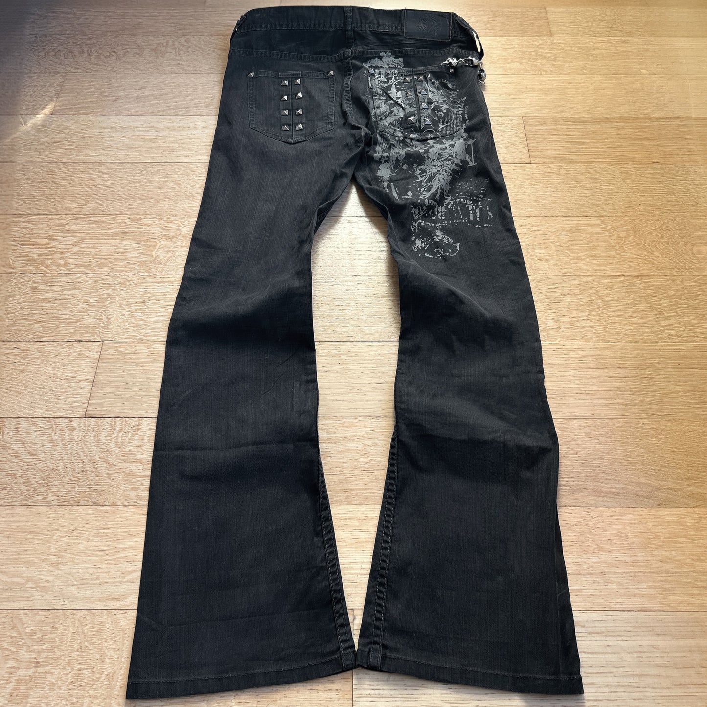 Tornado Mart “Tribal” Studded Flared Jeans