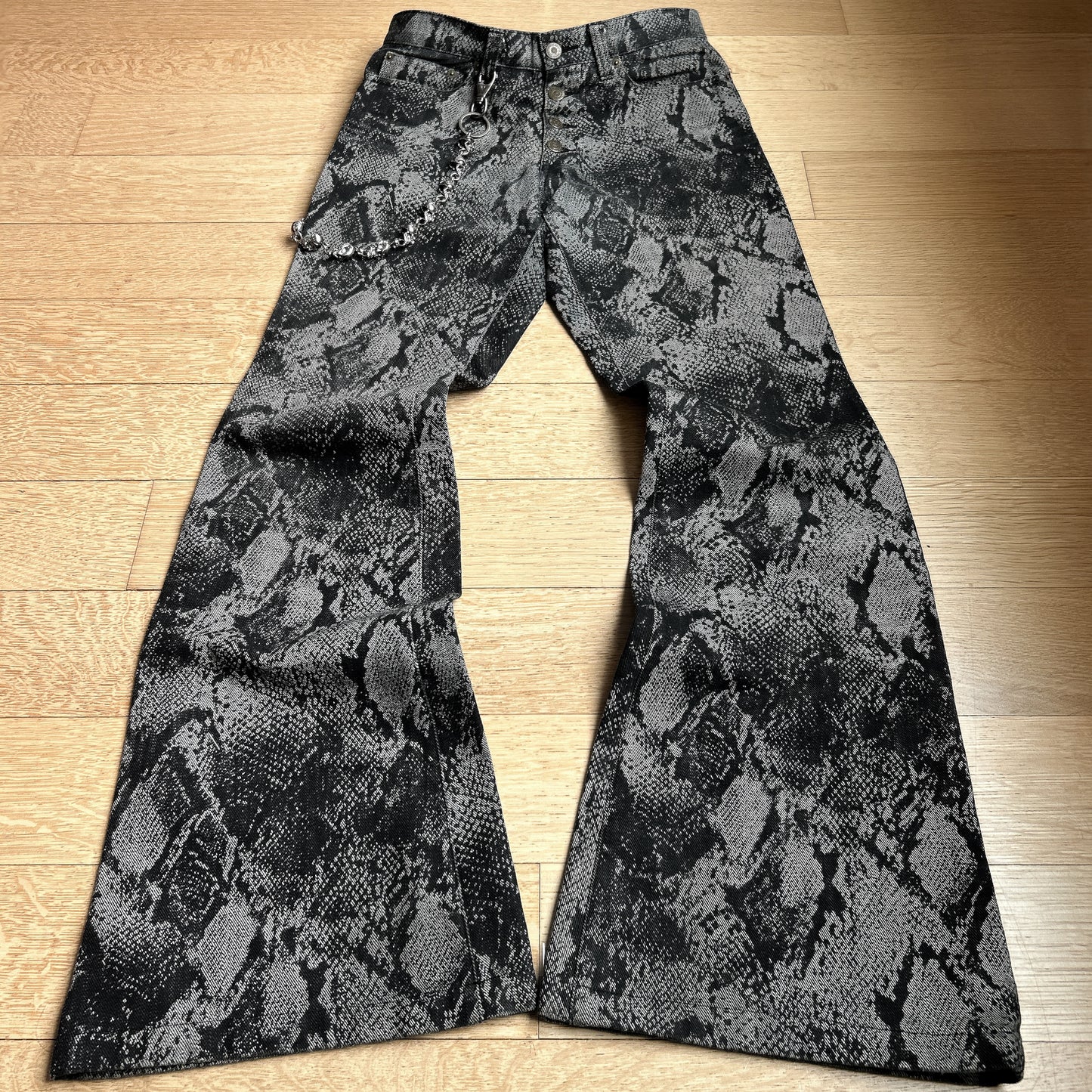 Tornado Mart “Python” Flared Jeans