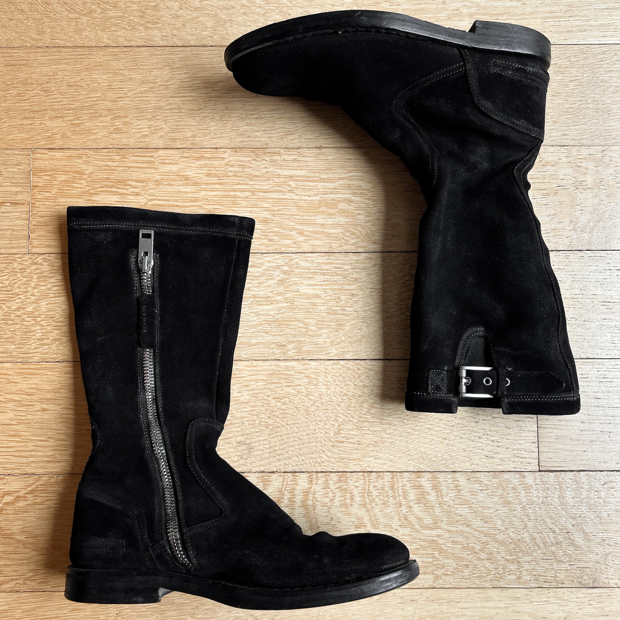 AW04 Dior Homme V.O.T.C Side Zip Moto Boots