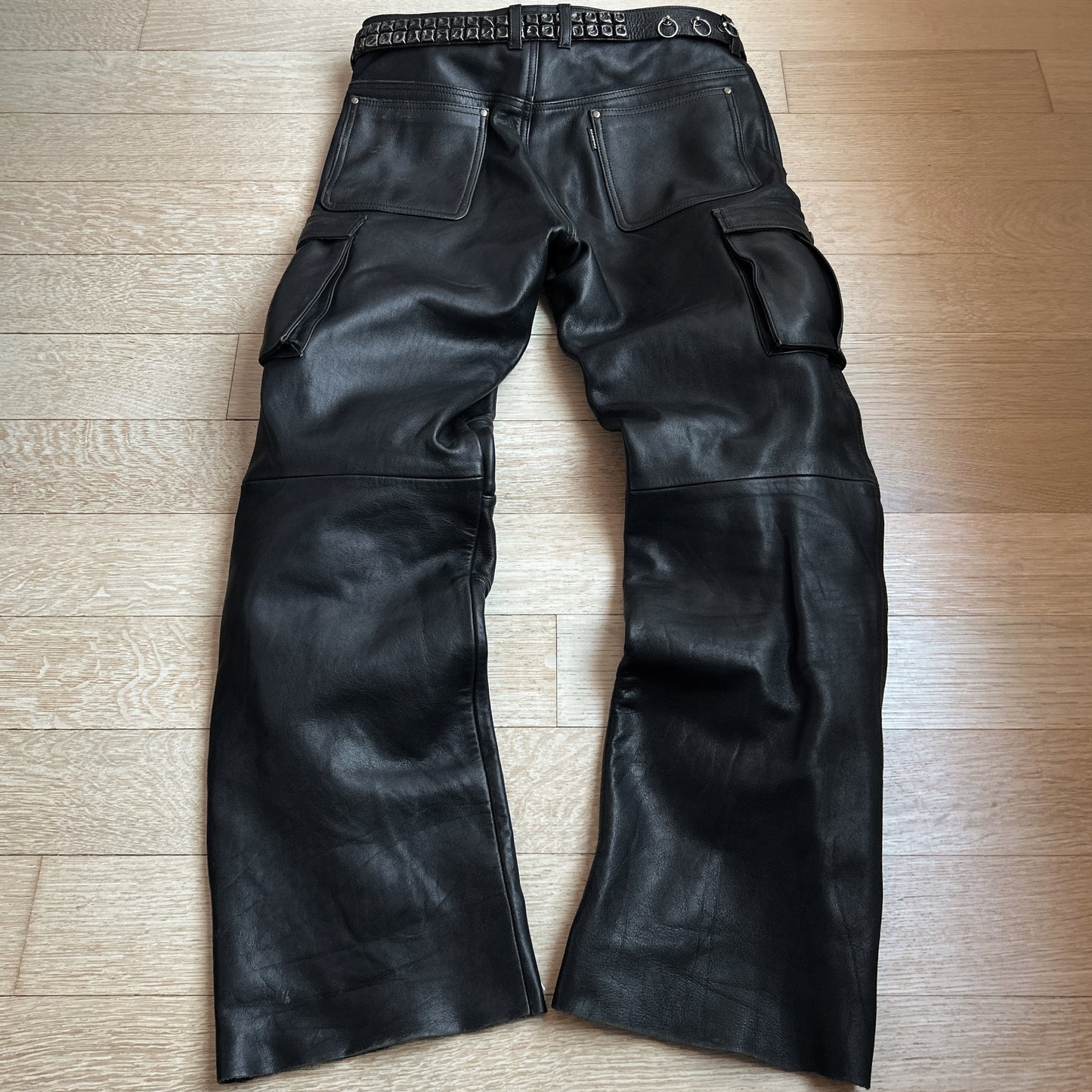 90s Kadoya Wide Leg Cowhide Pants