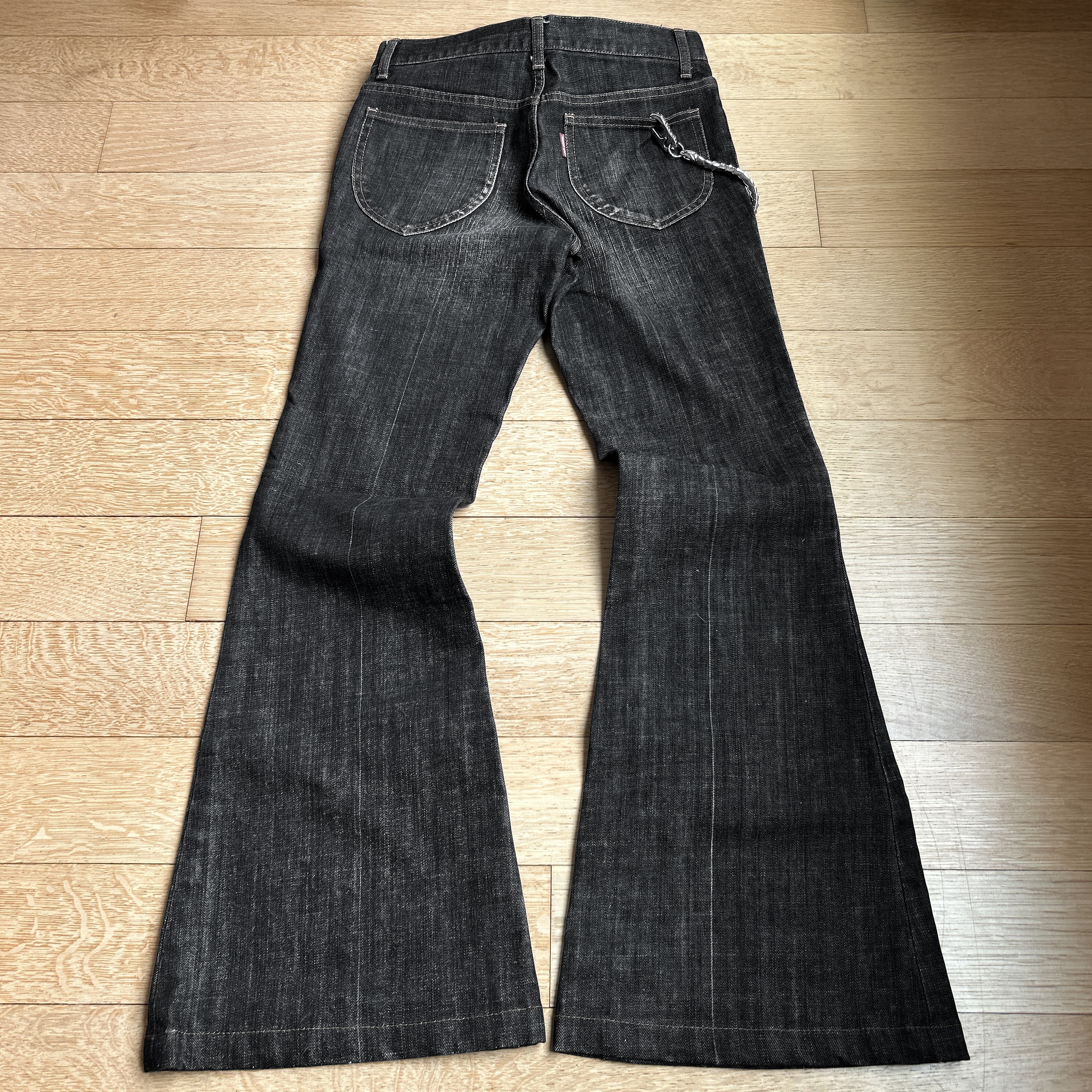 Tornado Mart Black Washed Flared Jeans – goatskn