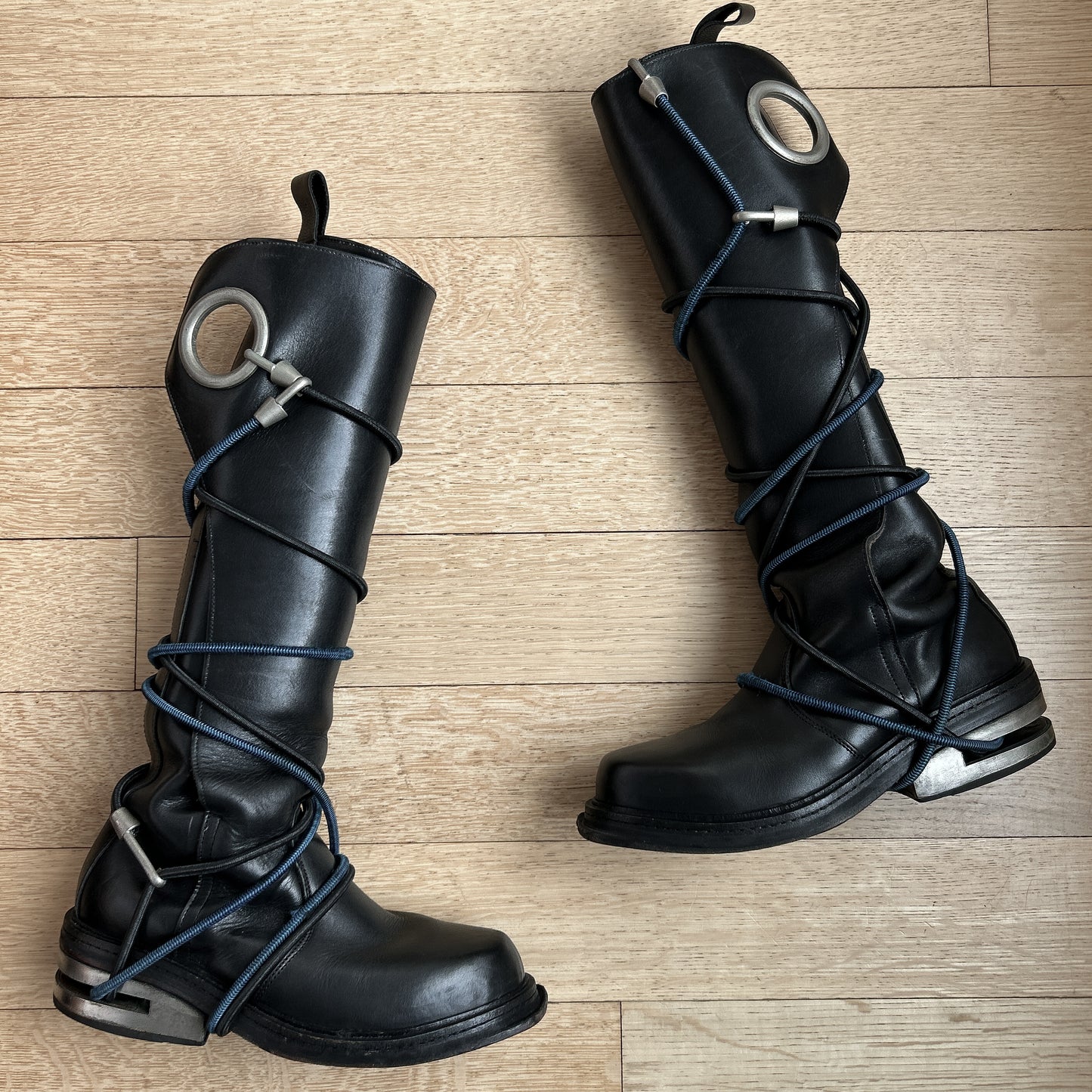 AW96 Dirk Bikkembergs Knee High Bungee Cord Boots