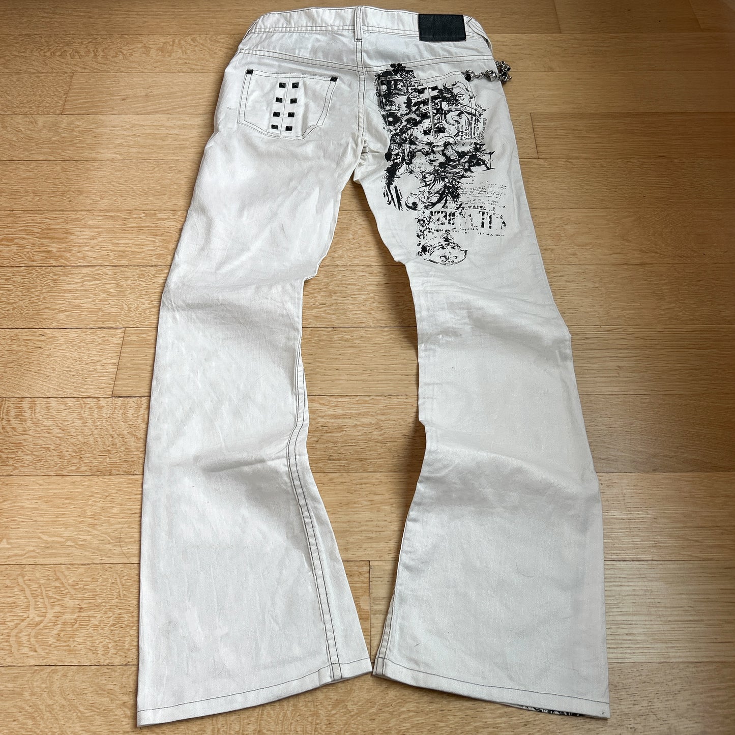 Tornado Mart “Tribal” Studded Flared Jeans