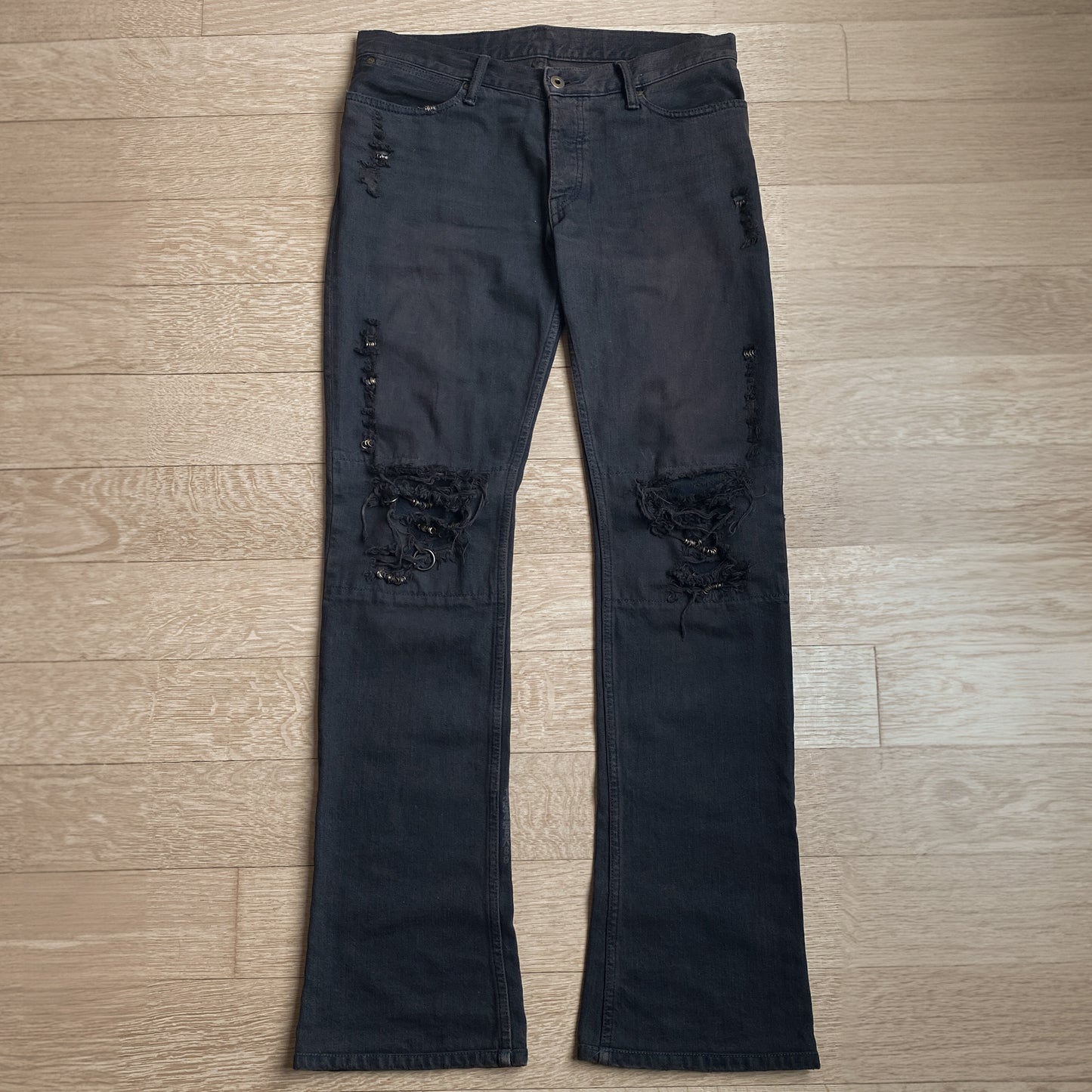 IfSixWasNine Black MudMax Pierced Jeans