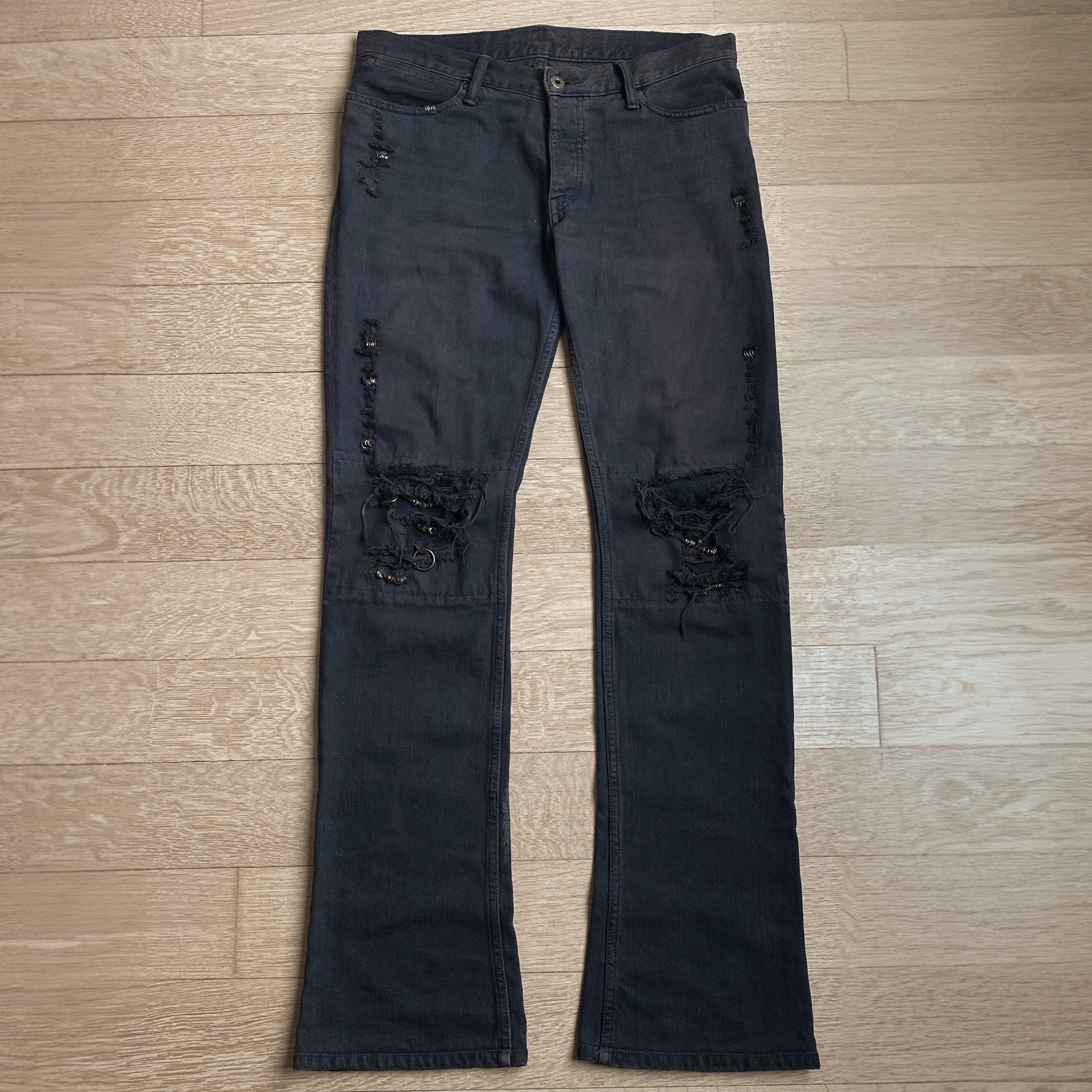 IfSixWasNine Black MudMax Pierced Jeans