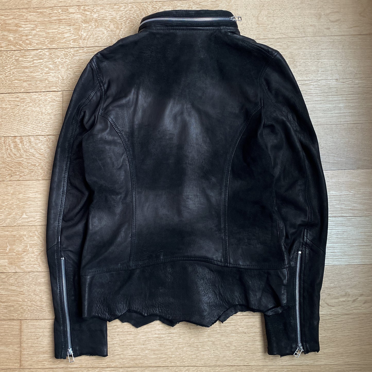 14th Addiction Sheepskin Cross Zip Jacket