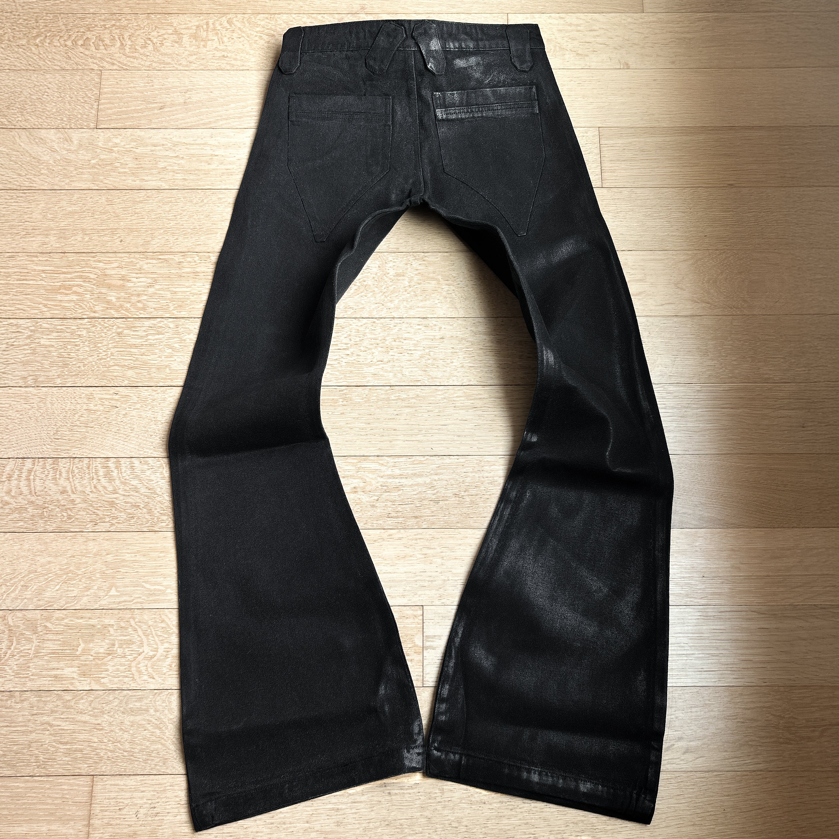 Icarus Waxed Flared Jeans