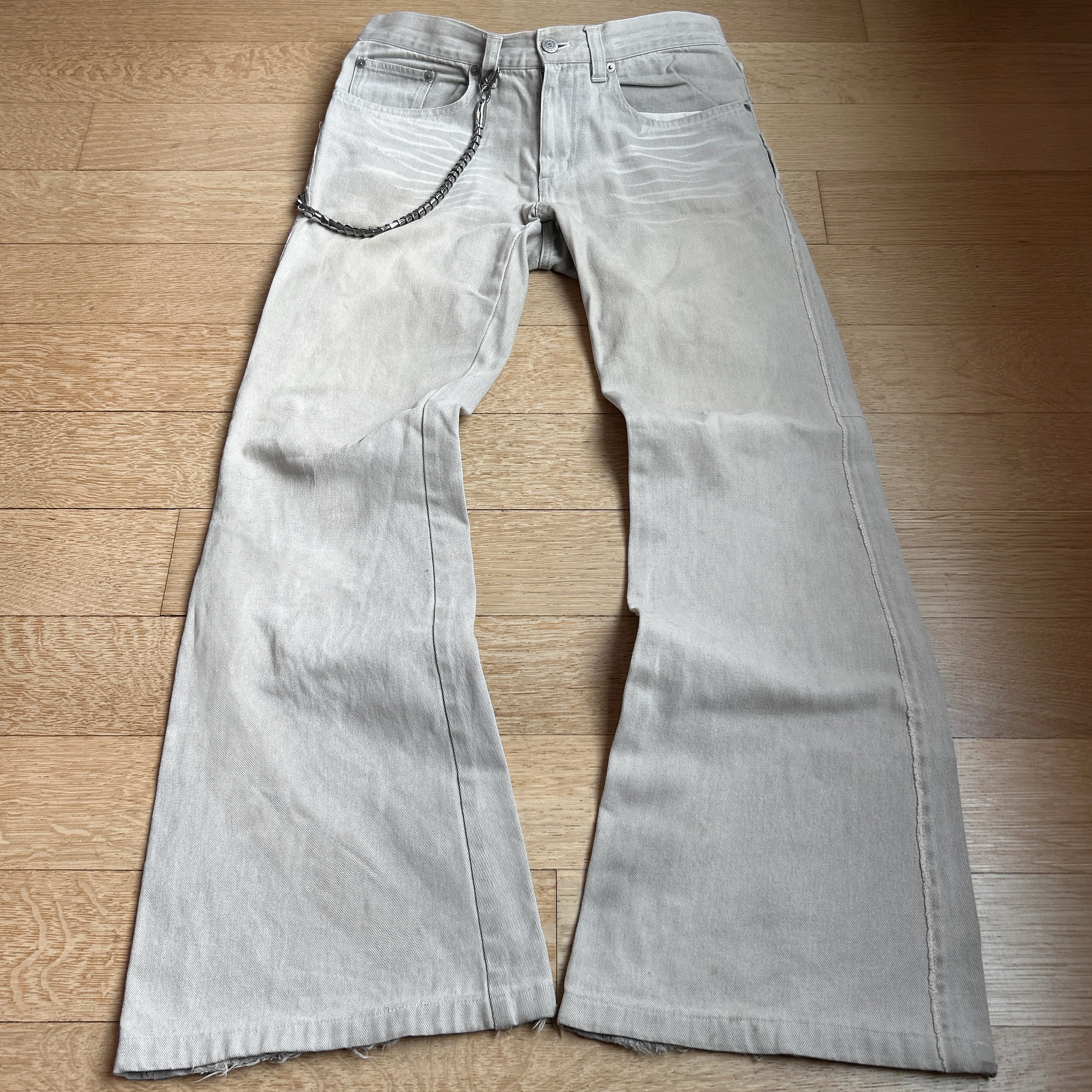 Tornado Mart Washed Grey Flared Jeans