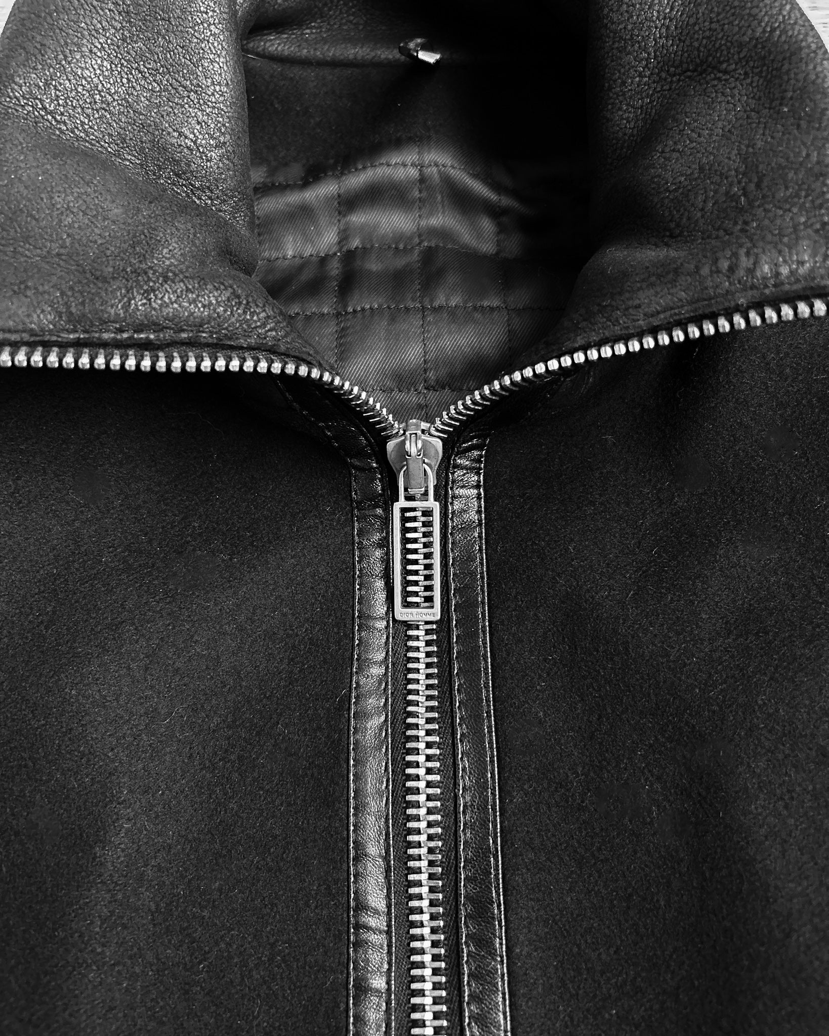 AW09 Dior Homme Wool Jacket with Lambskin Accents