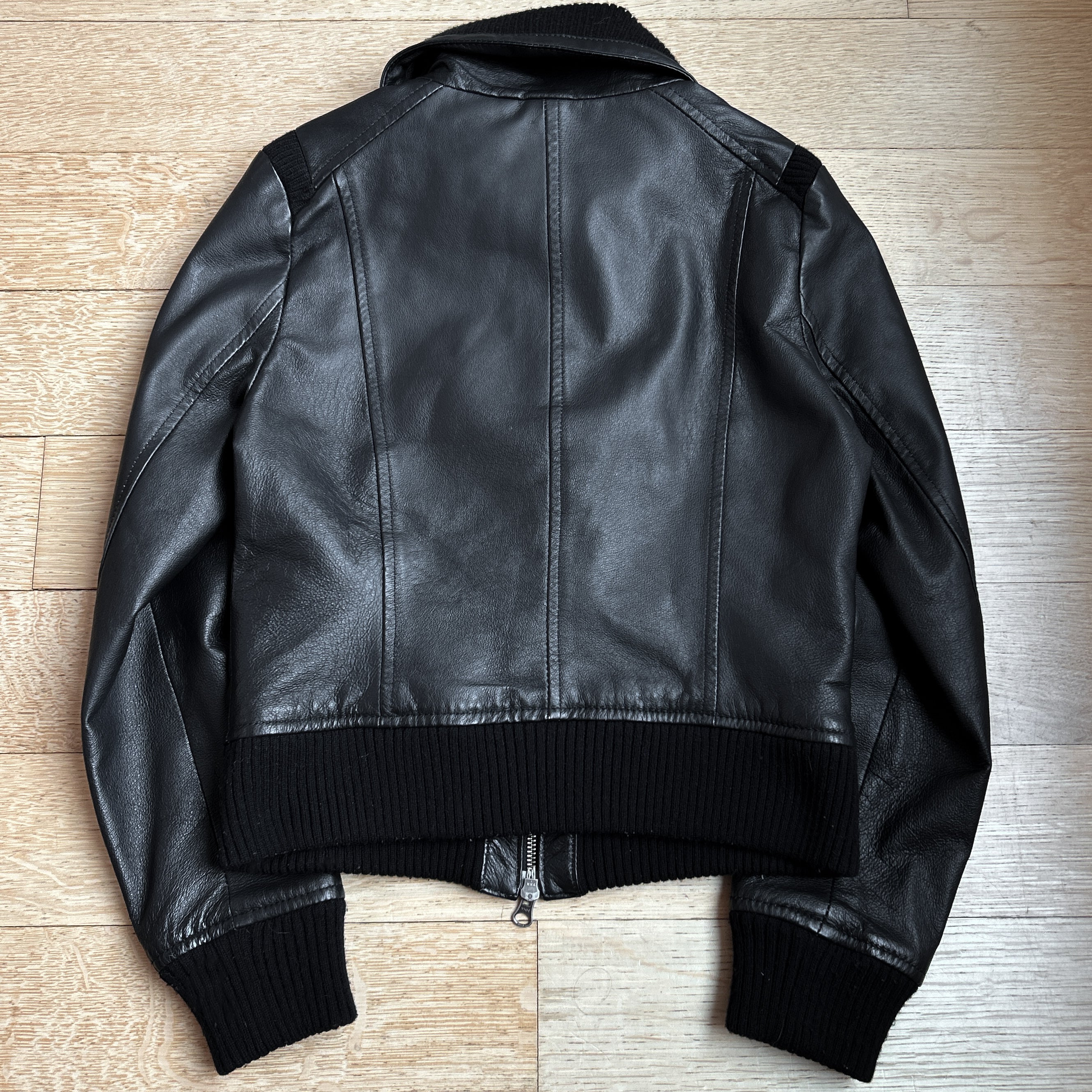 Tornado Mart Femme Adjustable Neck Leather Jacket