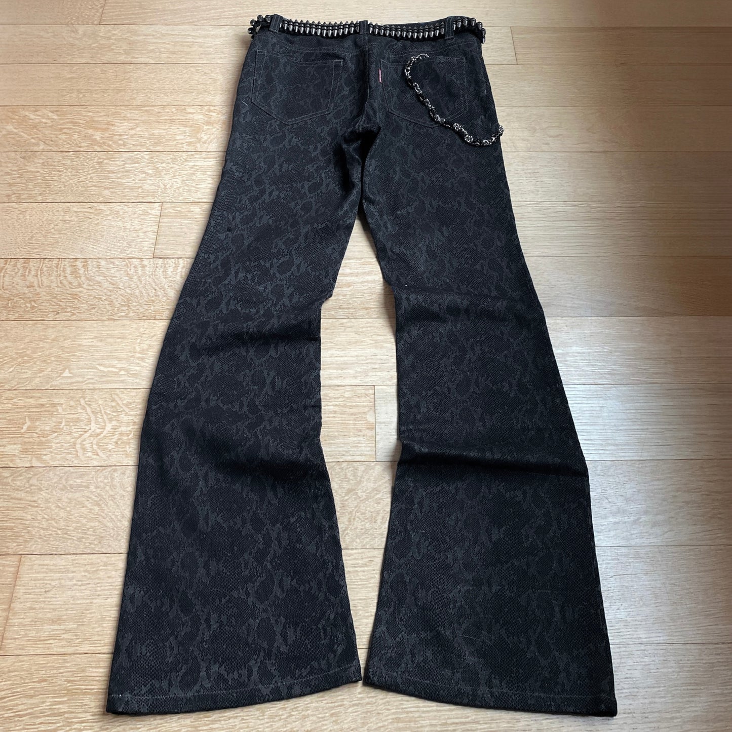 Tornado Mart Snakeskin Flared Jeans