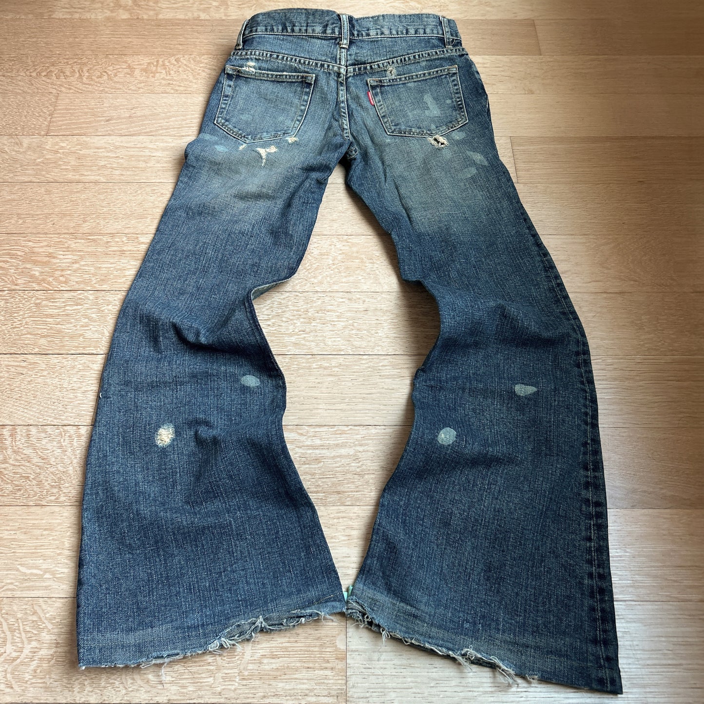 Tornado Mart Distressed Mudwash Flared Jeans