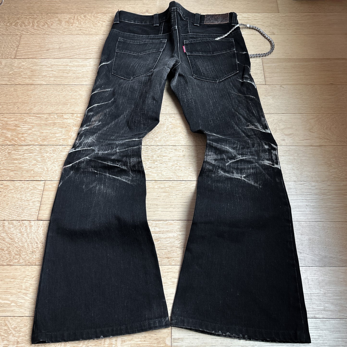 Tornado Mart Black Washed Flared Jeans