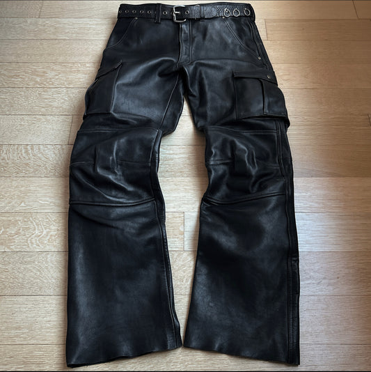 90s Kadoya Wide Leg Cowhide Pants