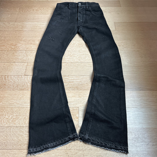 Attachment Black Bootcut Waxed Jeans