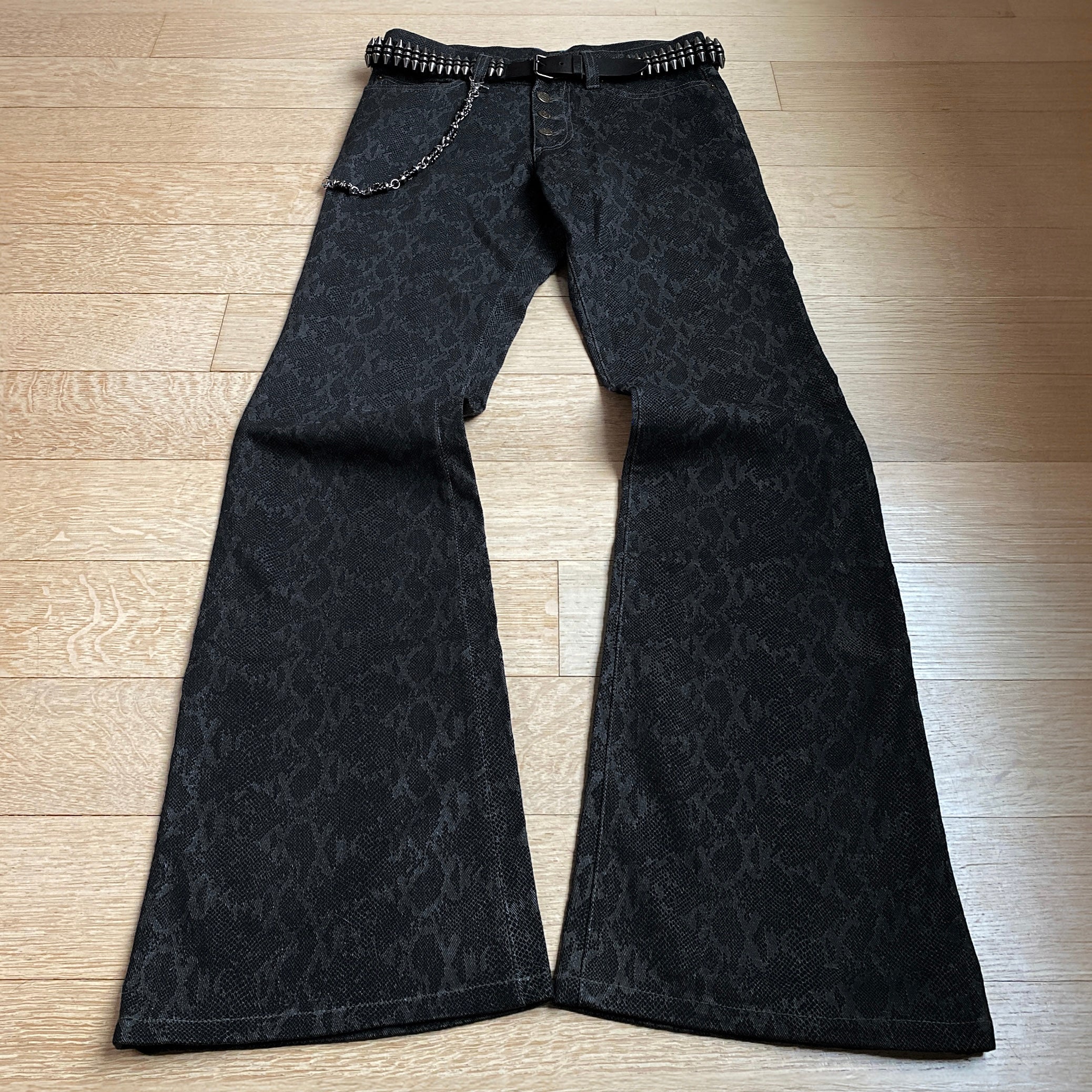 Tornado Mart Snakeskin Flared Jeans