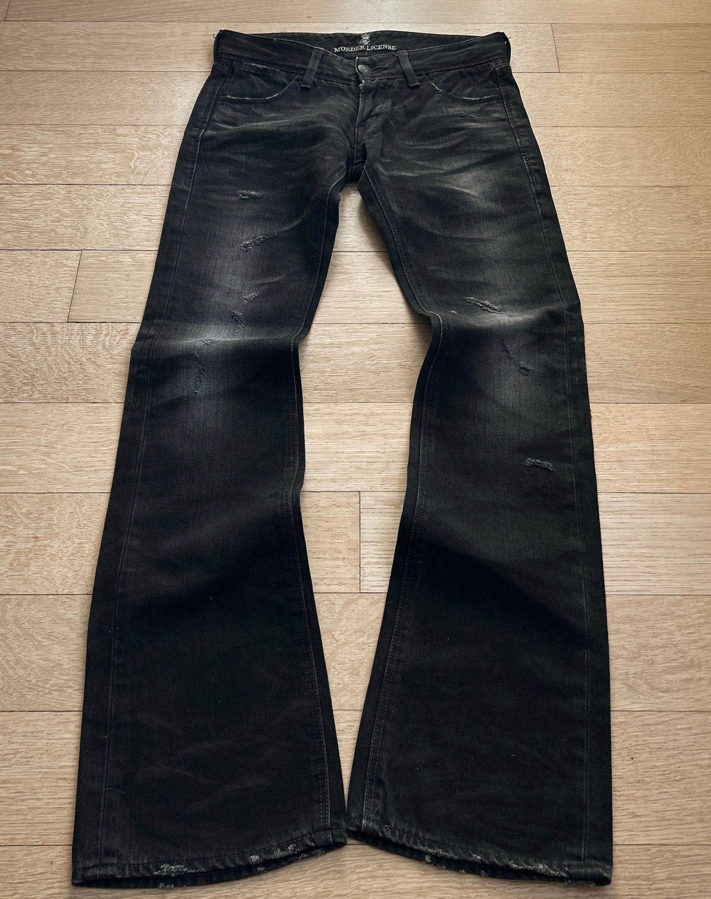 Murder License Waxed Bootcut Jeans