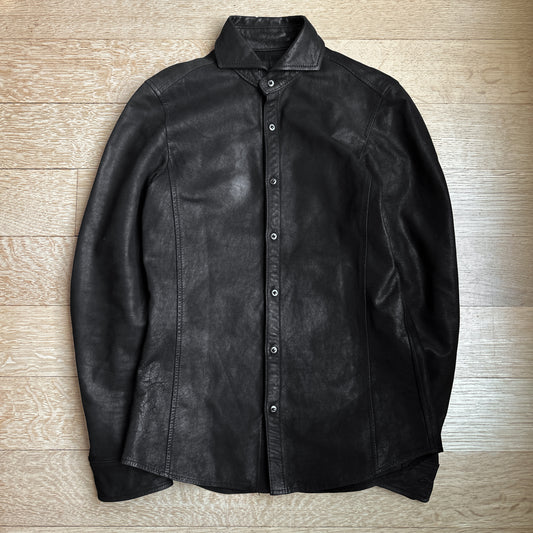 Fuga Goat Leather Button Up Shirt