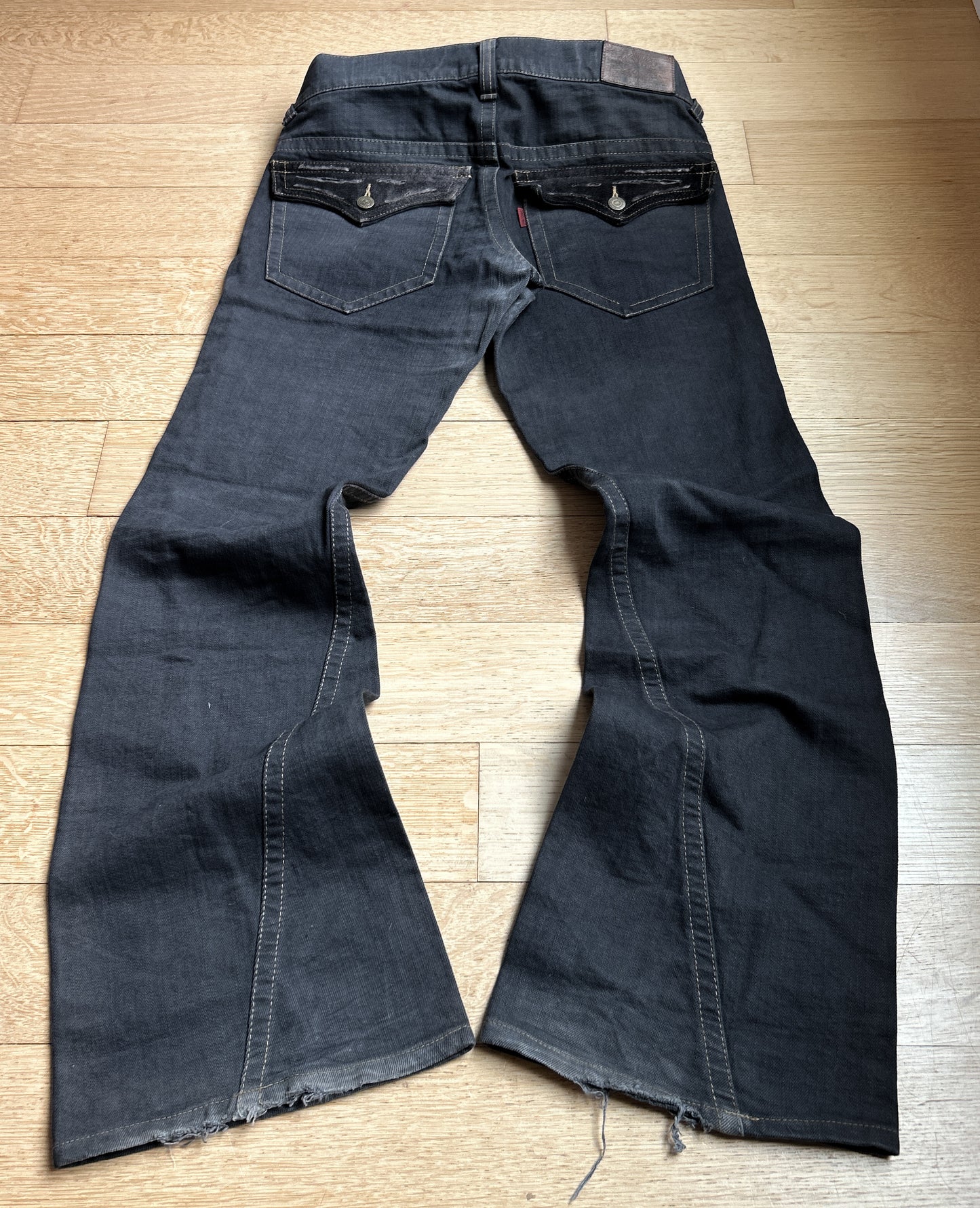 Tornado Mart Suede Backpocket Flared Jeans