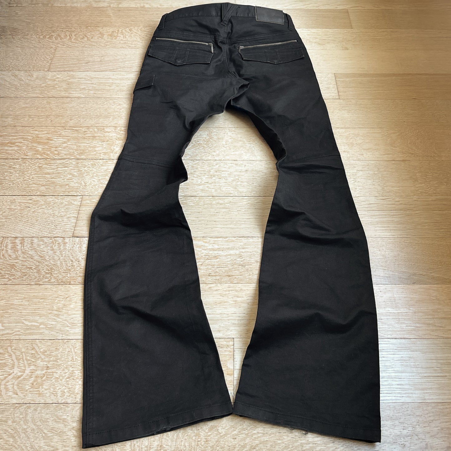 Tornado Mart Multipocket Black Bootcut Flared Jeans