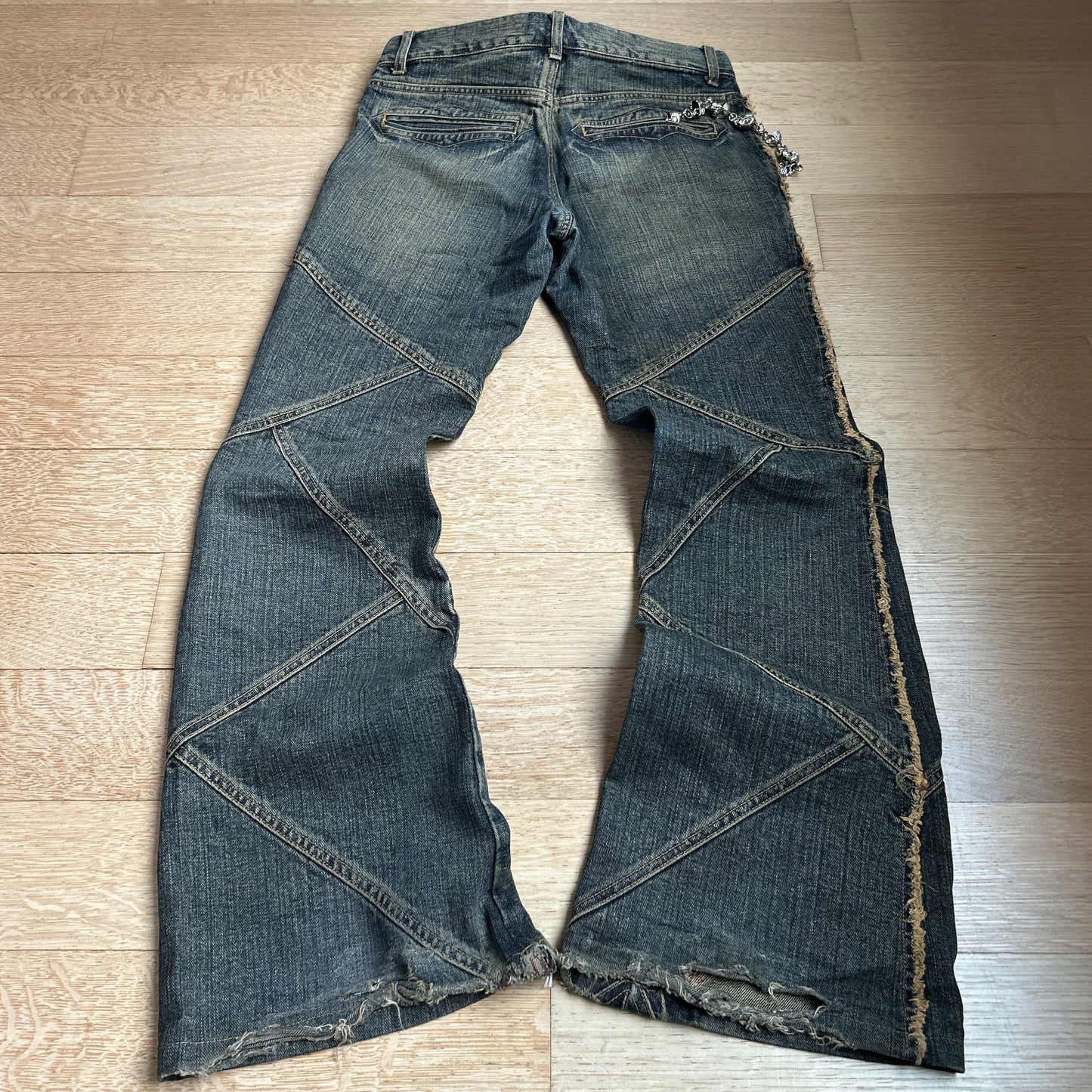 Tornado Mart Mud Wash “Patch” Flared Jeans