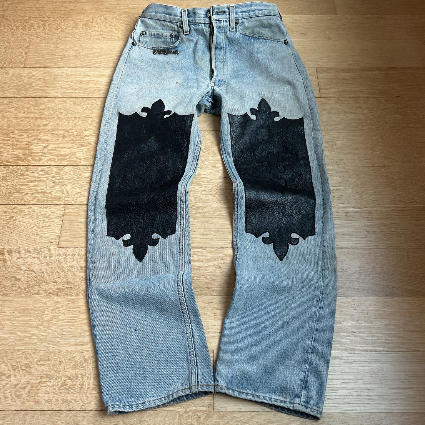 A&G Washed Carpenter Jeans with .925 Silver Hardware