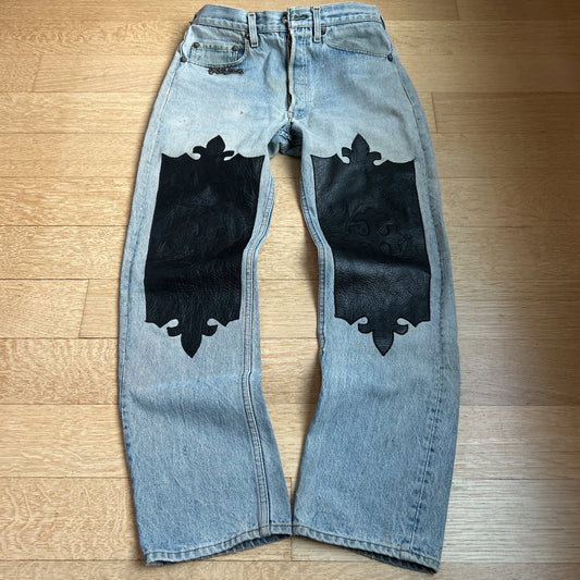 A&G Washed Carpenter Jeans with .925 Silver Hardware