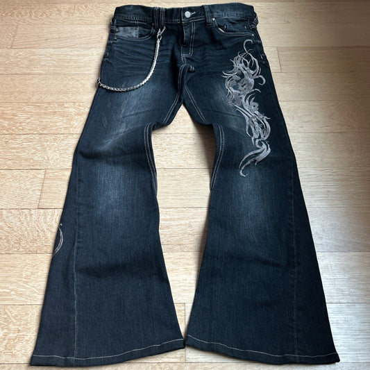 Tornado Mart “Tribal” Flared Jeans