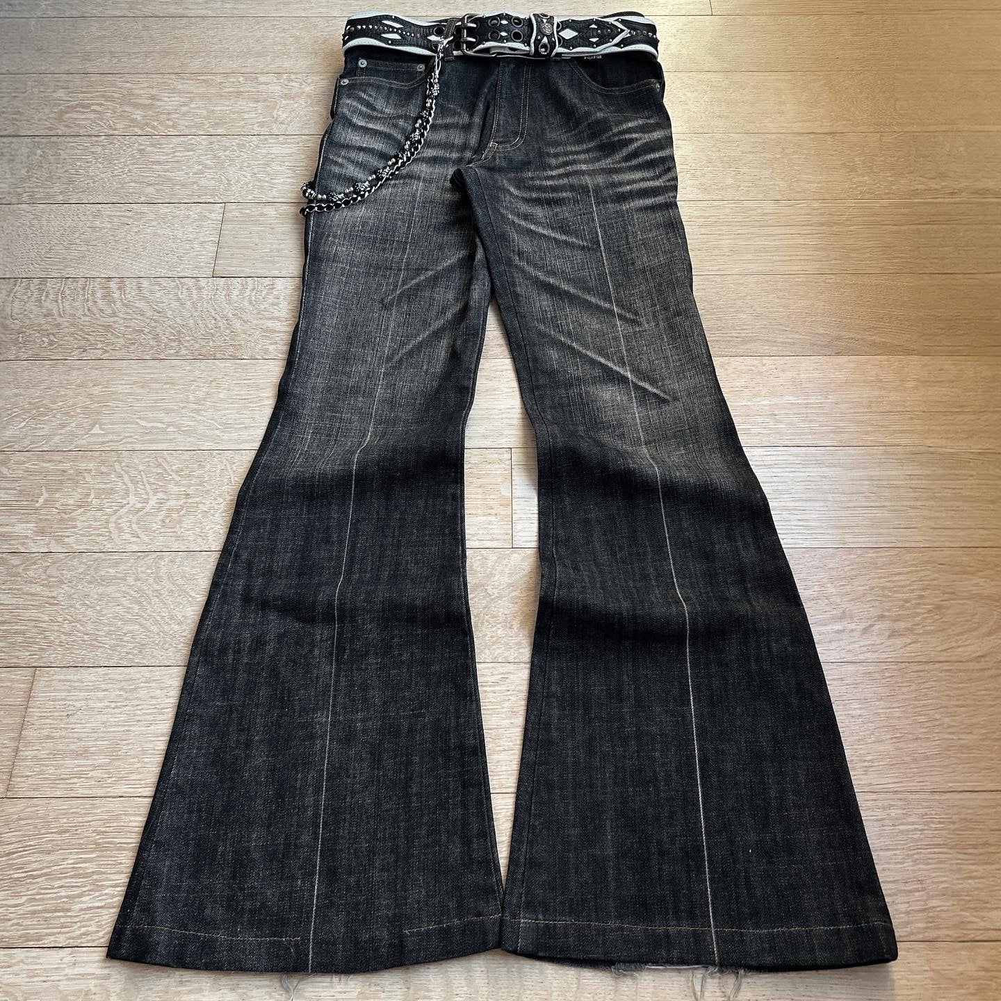 Tornado Mart Washed Black Flared Jeans