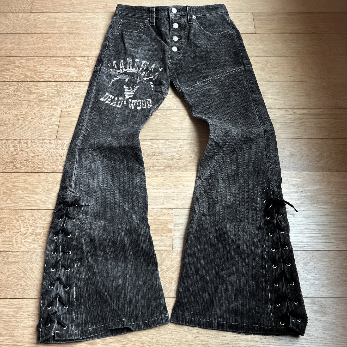 Tornado Mart “Deadwood” Laceup Flared Jeans