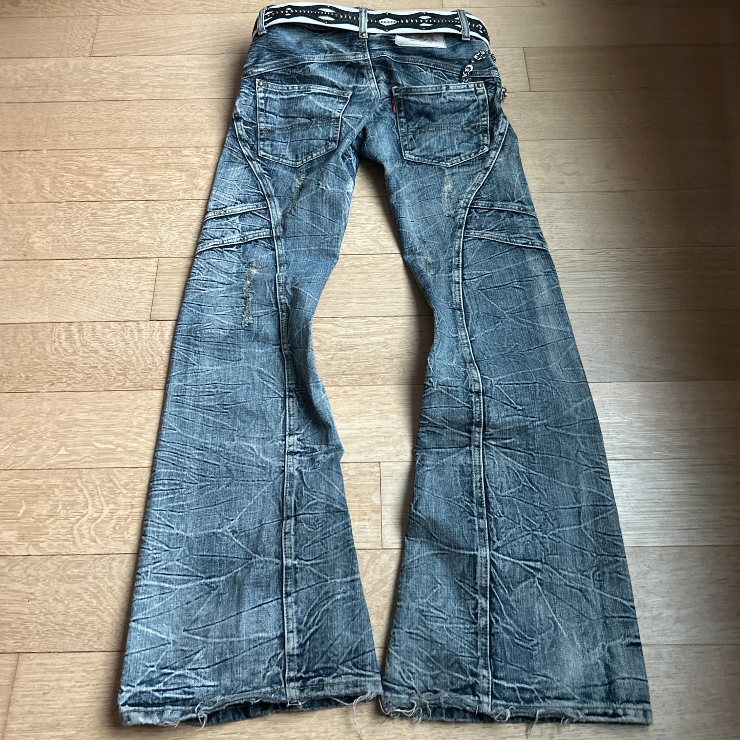 Tornado Mart Acid Wash Baggy Flared Jeans