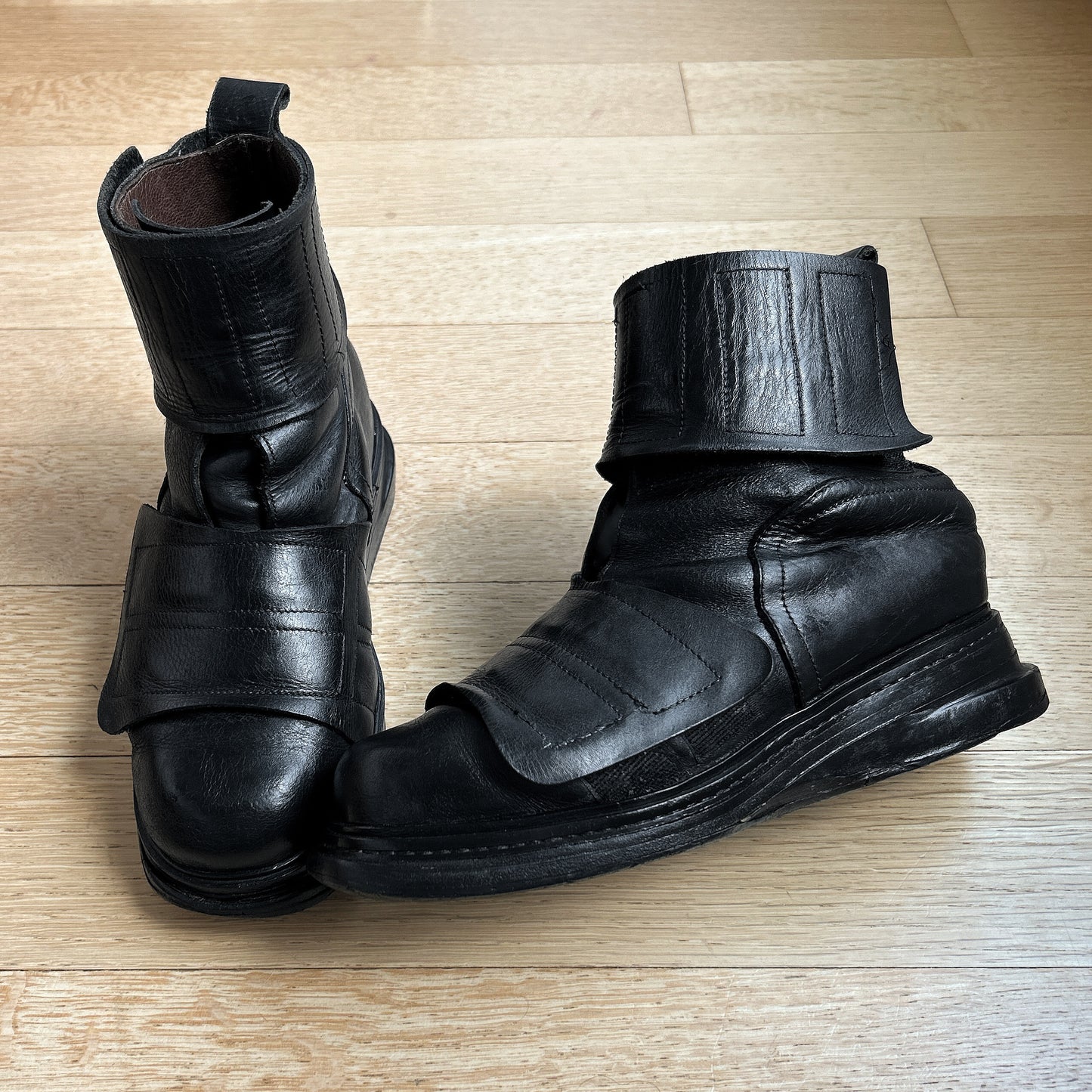 AW95 Dirk Bikkembergs Double Strap Leather Boots