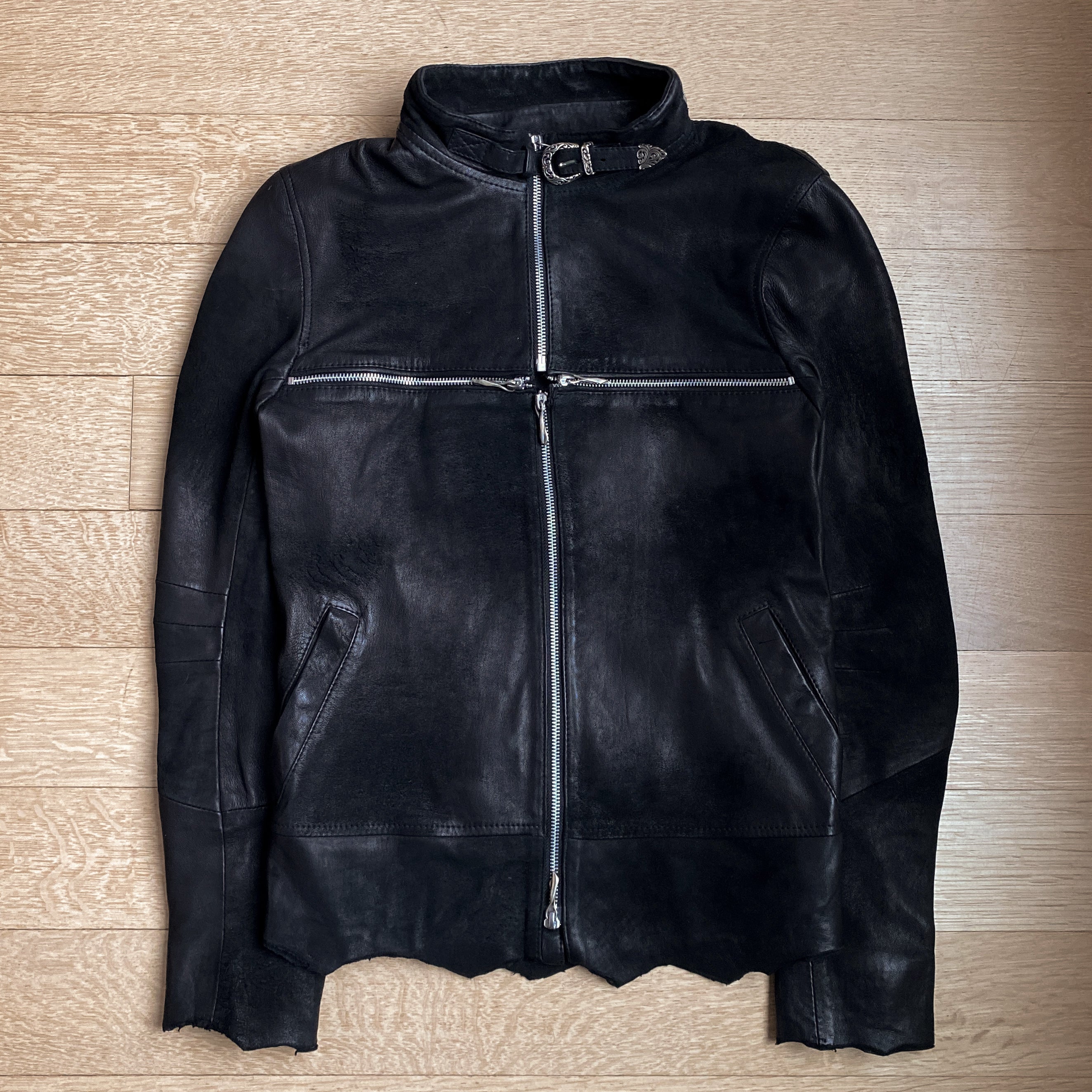 14th Addiction Sheepskin Cross Zip Jacket – goatskn